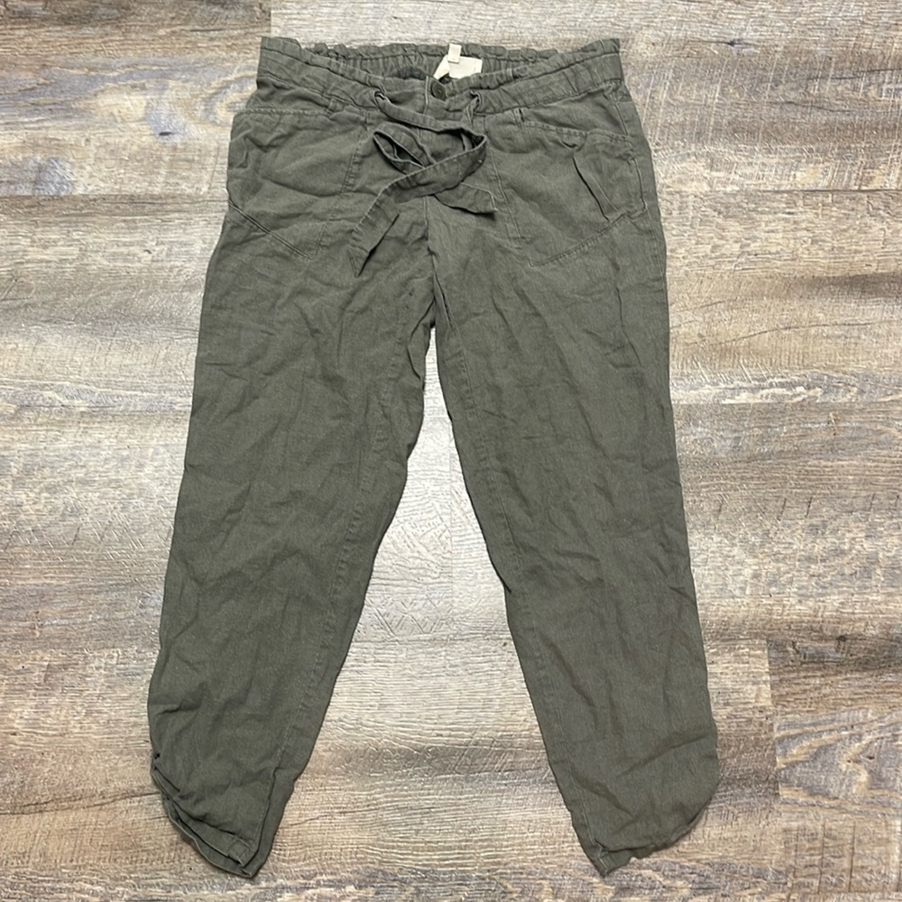 Green Comfortable Cargo Drawstring Pants